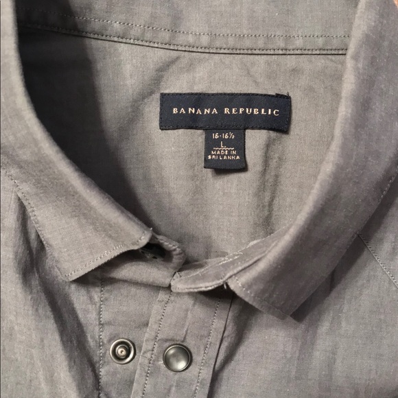 Banana Republic Men Large Long Sleeve Casual Shirt - Picture 3 of 5